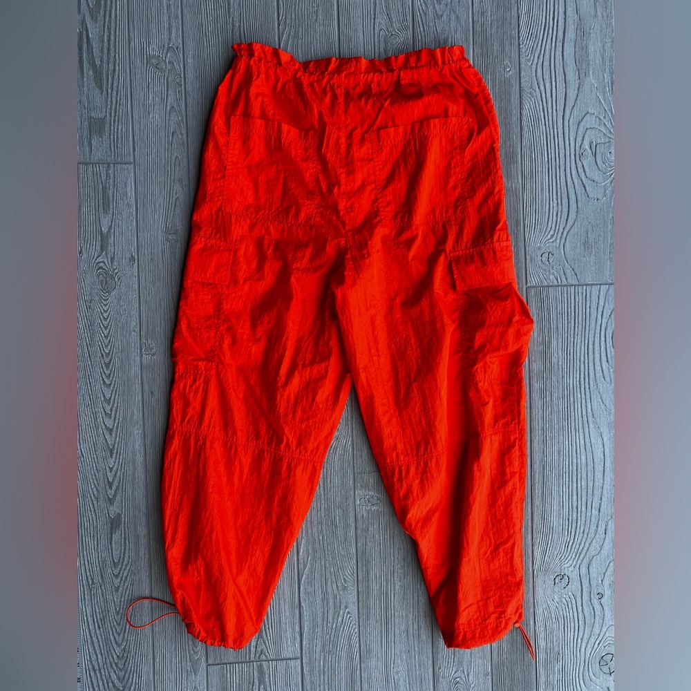 Future Collective Alani Noelle Orange Adjustable Parachute Pants Size XS - Picture 2 of 7